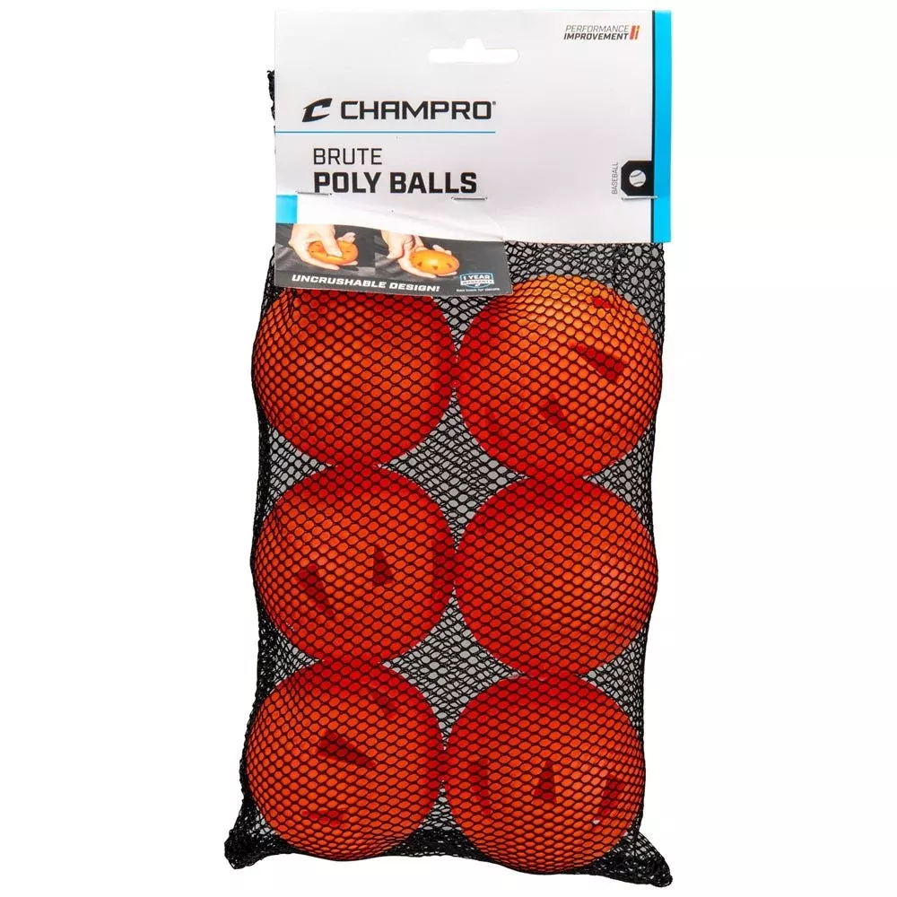 Champro CBB48 Brute Training Poly Ball 6 pk