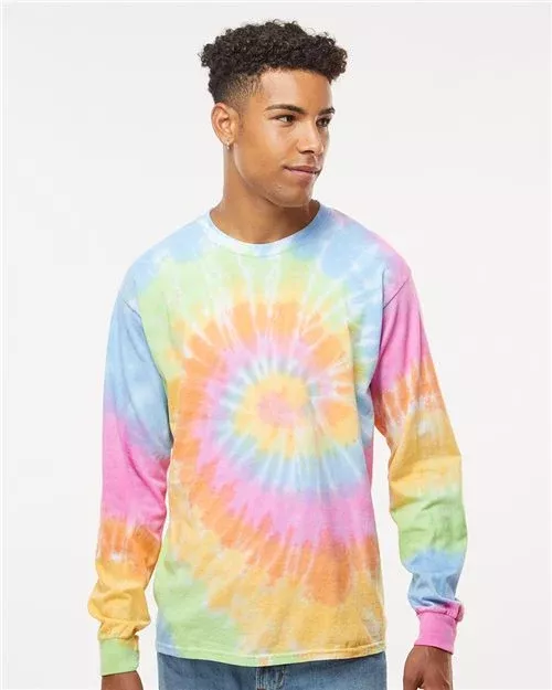 Colortone Unisex Tie-Dyed Long Sleeve T-Shirt - Colortone 2000