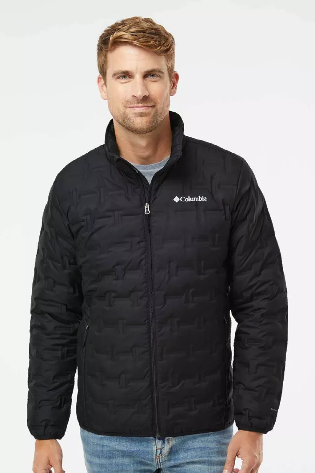 Columbia Mens Delta Ridge II Down Water Resistant Full Zip Jacket - Black