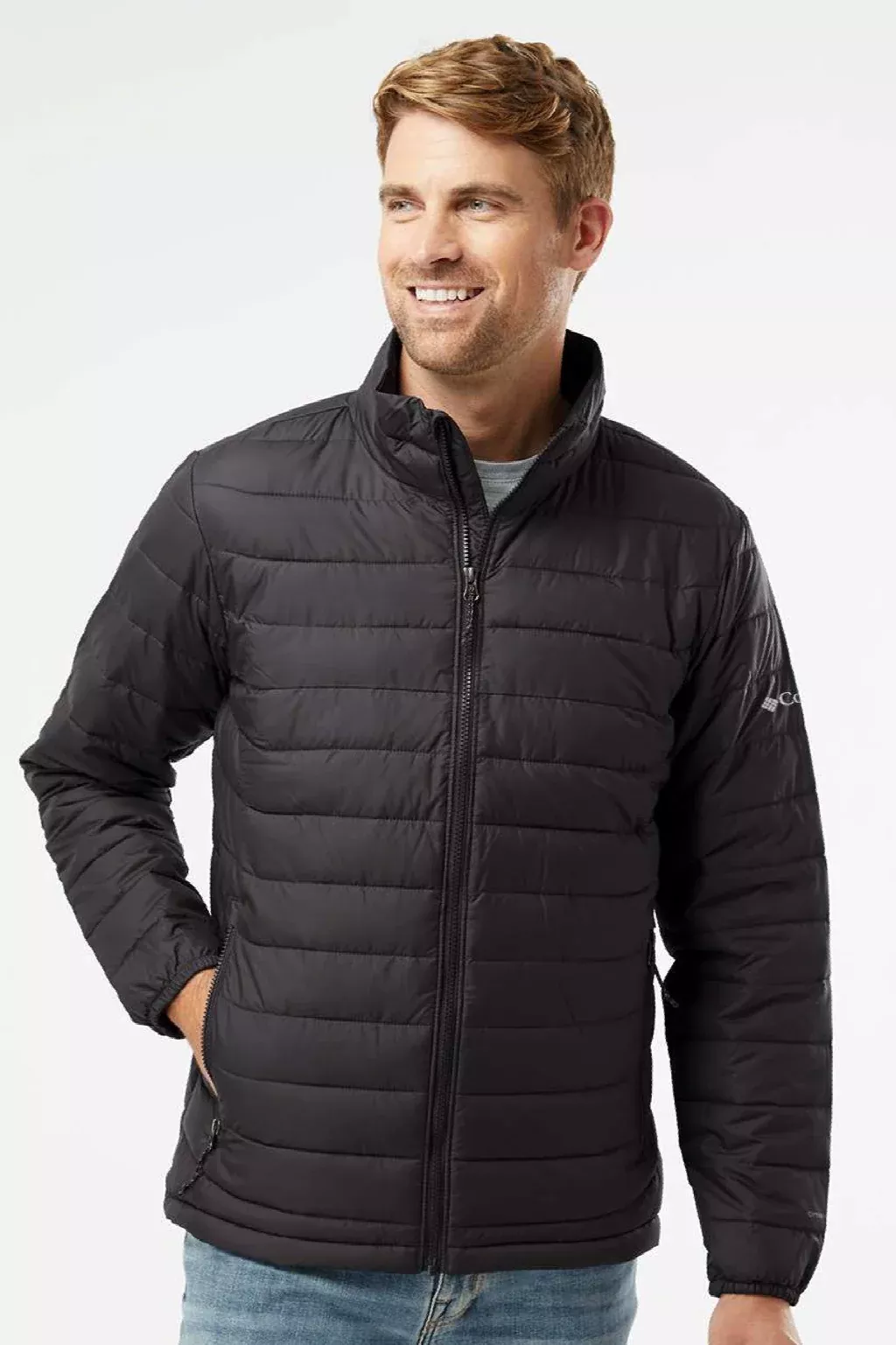 Columbia Mens Powder Lite II Water Resistant Full Zip Jacket - Black