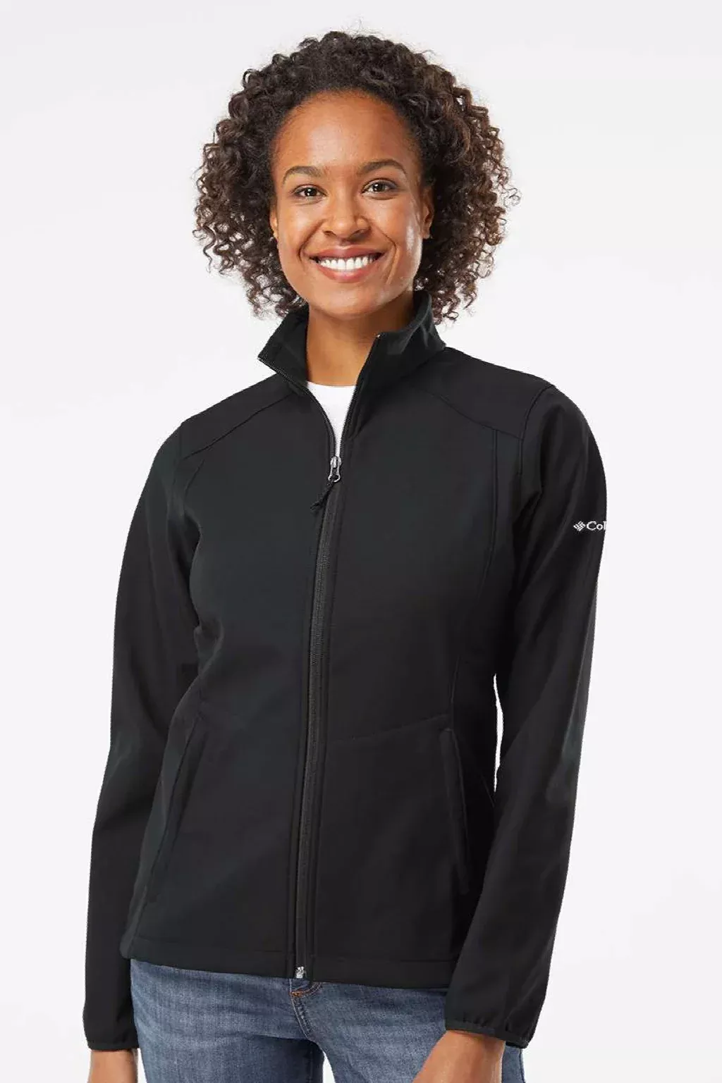 Columbia Womens Kruser Ridge Wind & Water Resistant Soft Shell Full Zip Jacket - Black