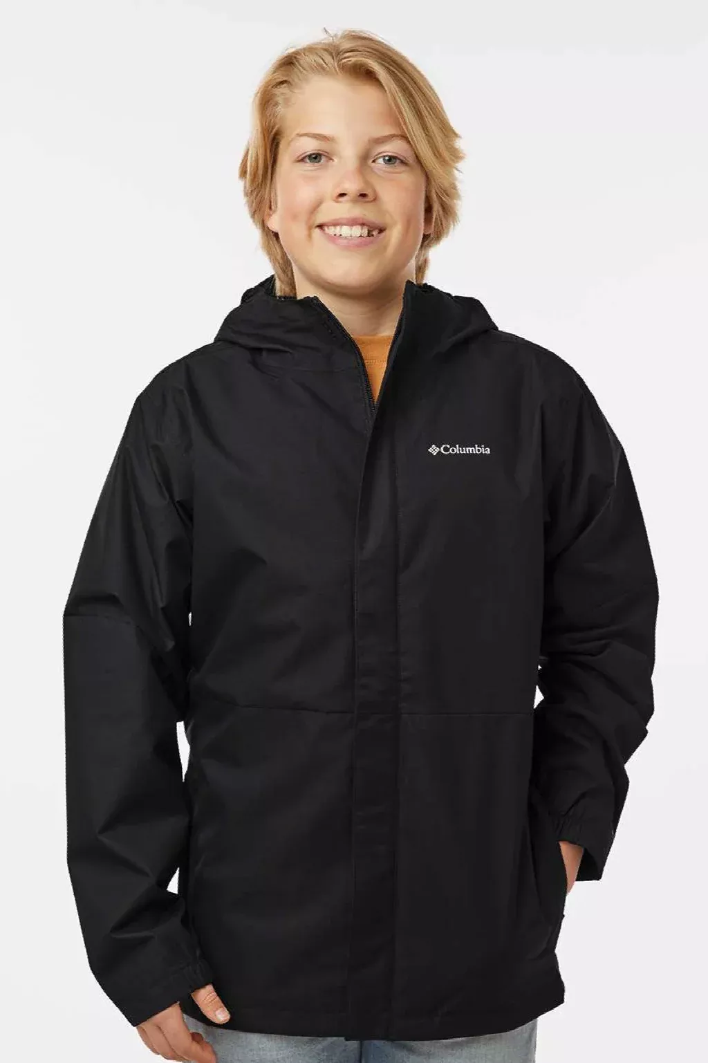 Columbia Youth Hikebound II Waterproof Full Zip Hooded Jacket - Black