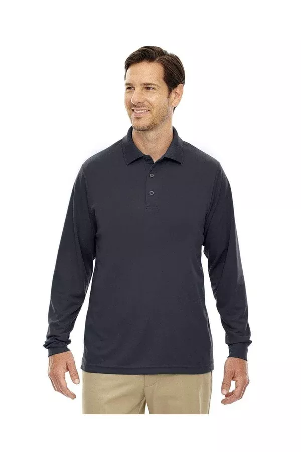 Core 365 88192T Men's Tall Pinnacle Performance Long-Sleeve Pique Polo