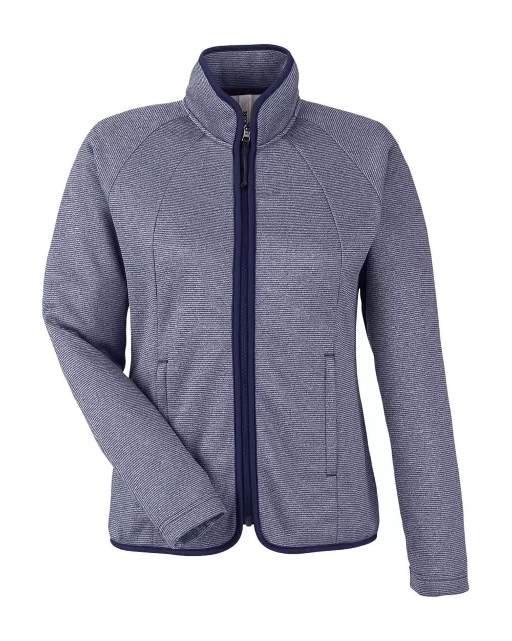 CORE365 Women's Venture Heathered Stripe Full-Zip Jacket