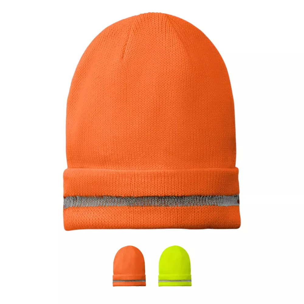 CornerStone - Enhanced Visibility Beanie with Reflective Stripe.CS800