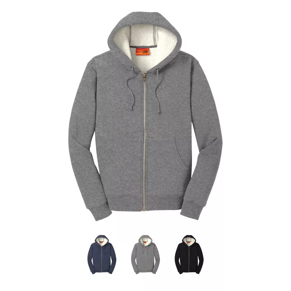 CornerStone Heavyweight Sherpa-Lined Hooded Fleece Jacket. CS625