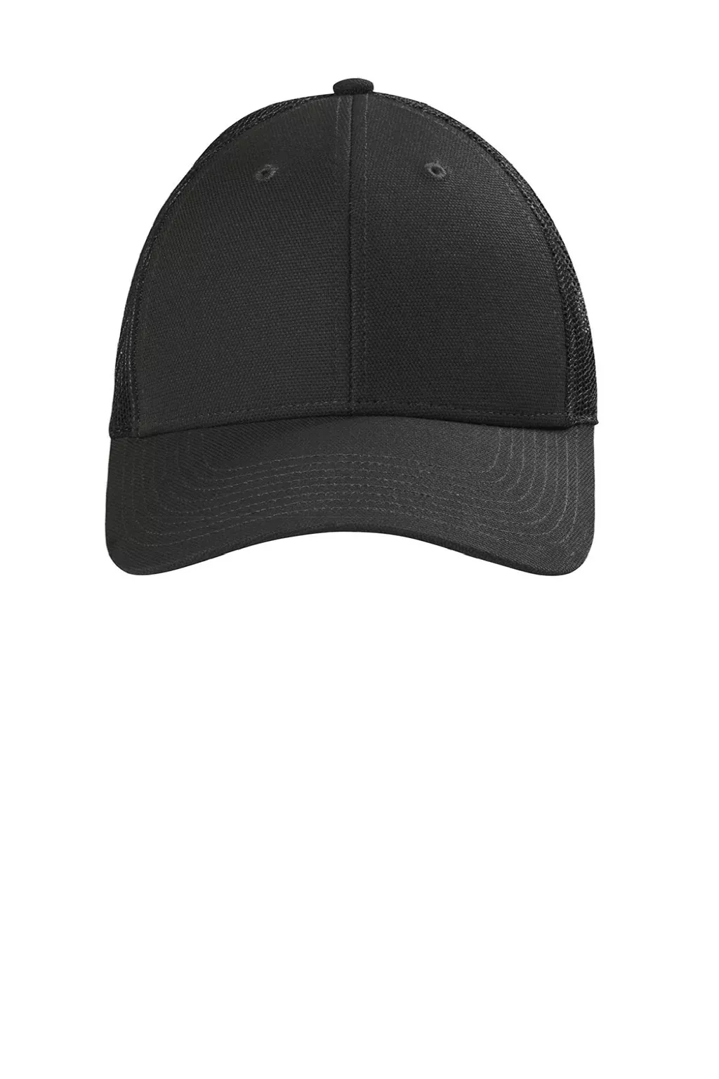 CornerStone Mens Moisture Wicking Canvas Mesh Back Adjustable Hat - Black