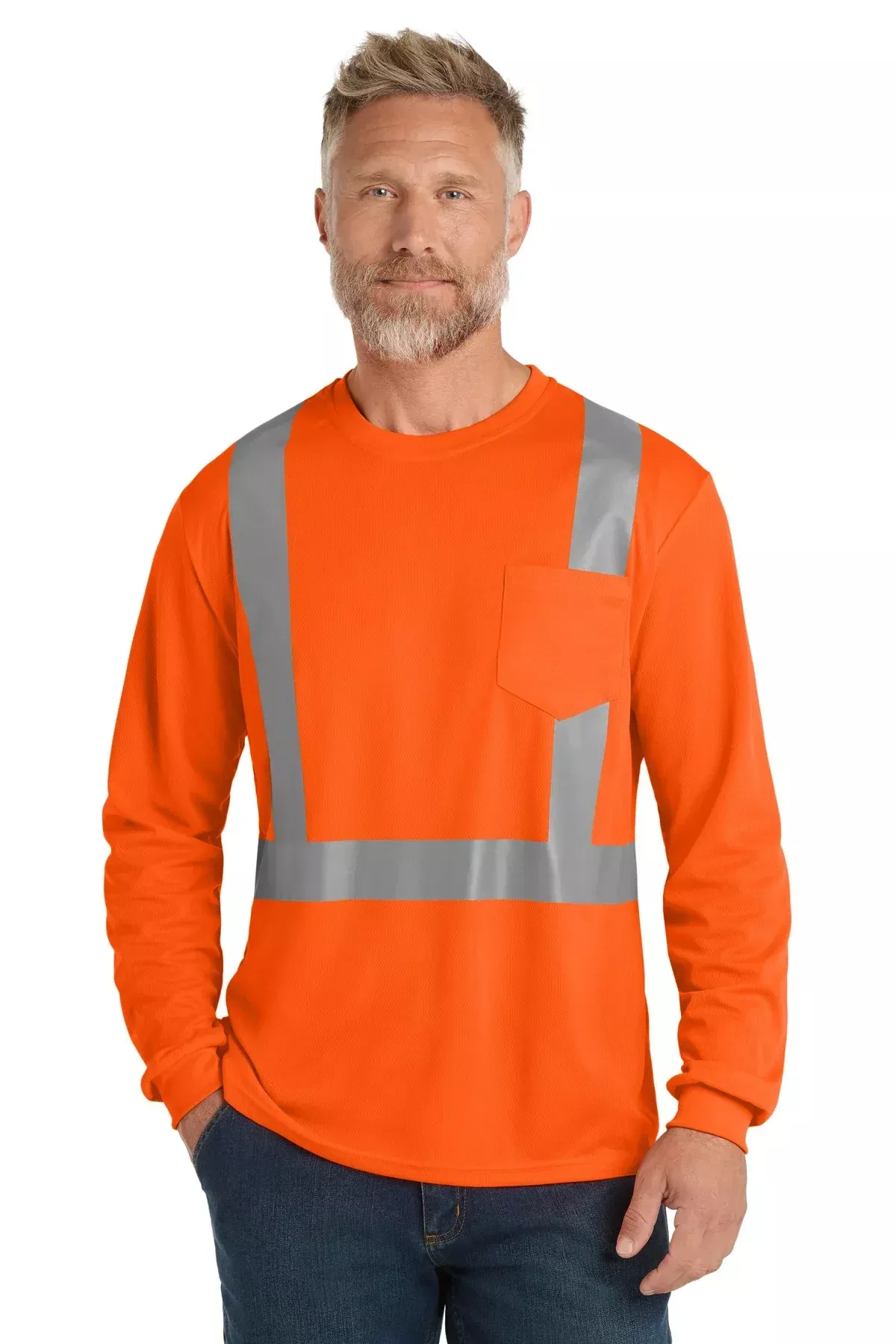 CornerStoneANSI 107 Class 2 Mesh Long Sleeve Tee. CS201