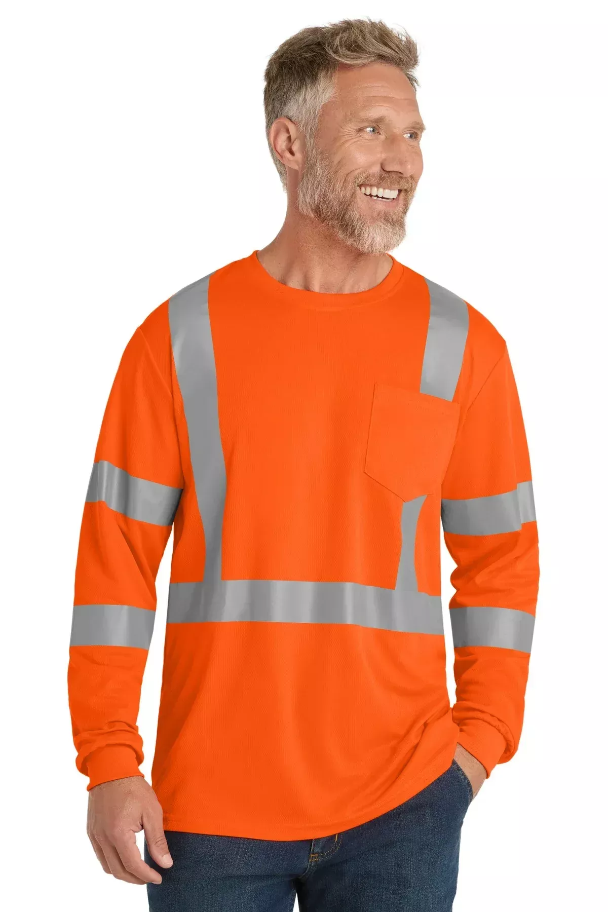 CornerStoneANSI 107 Class 3 Mesh Long Sleeve Tee. CS203