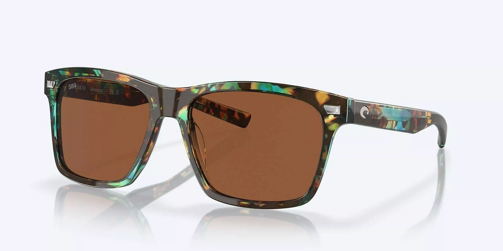 Costa Aransas Shiny Ocean Tortoise Frame Copper Silver Mirror 580G