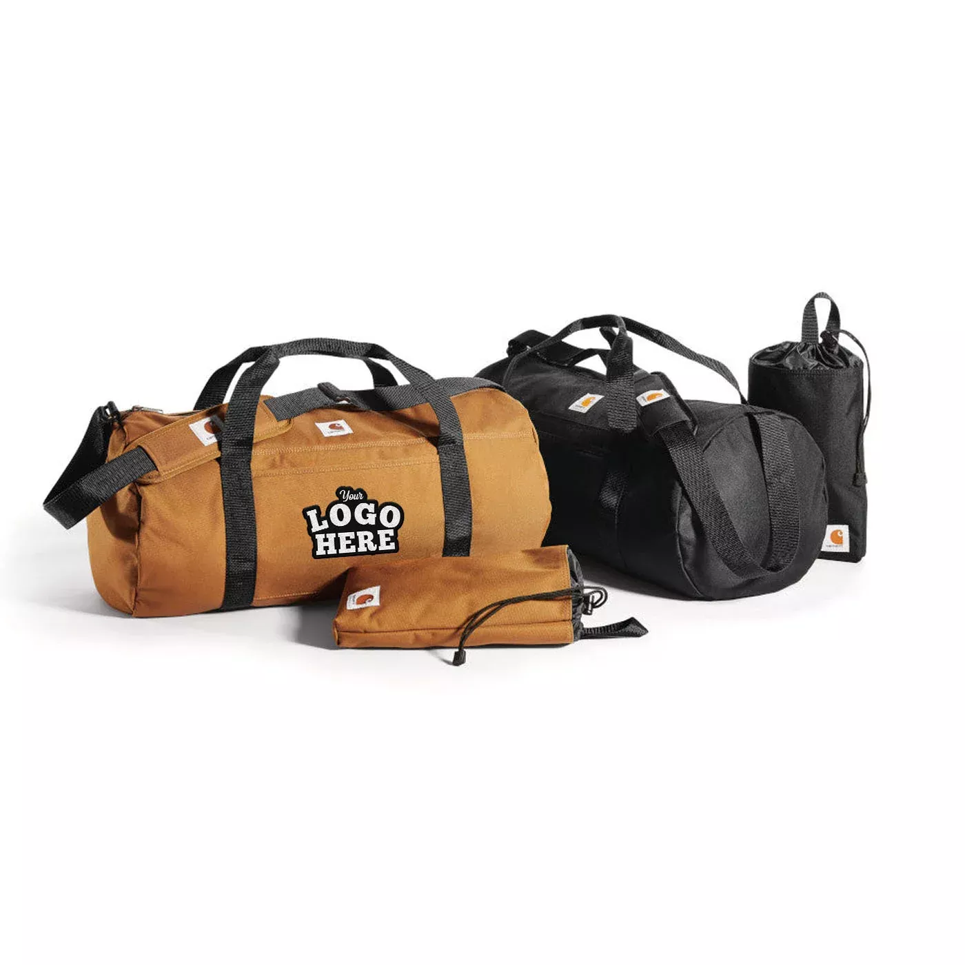 Custom Embroidered Carhartt CT89105112 Canvas Packable Duffel Bag with Pouch