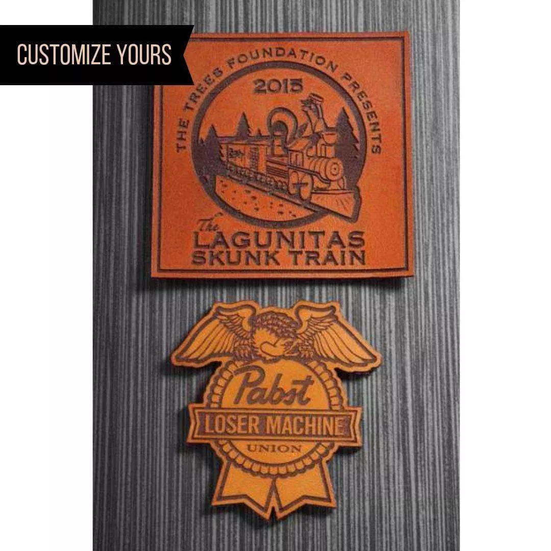 Custom Engraved Leather Patches – Made in USA