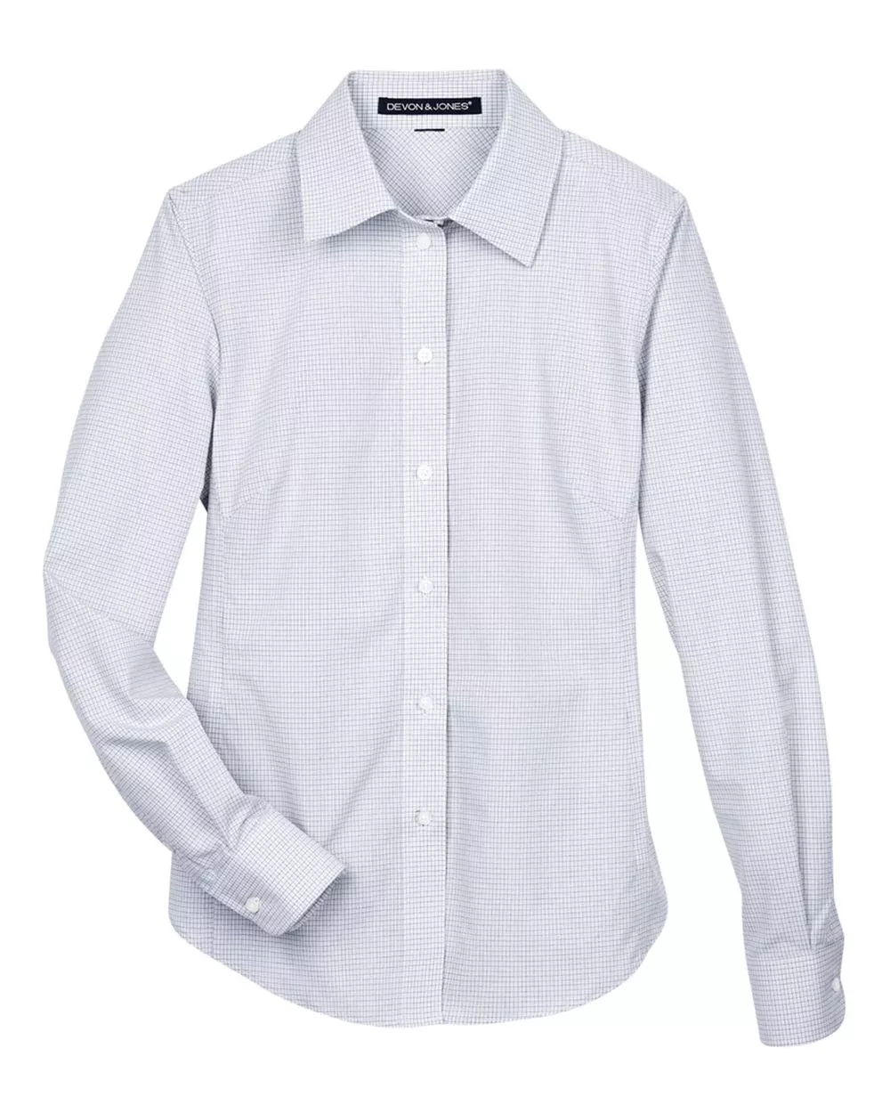 Devon & Jones Women's Crown Collection Micro Tattersall Woven Dress Shirt