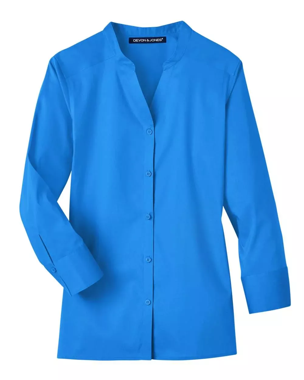 Devon & Jones Women's Crown Collection Stretch Broadcloth Three-Quarter Sleeve Blouse