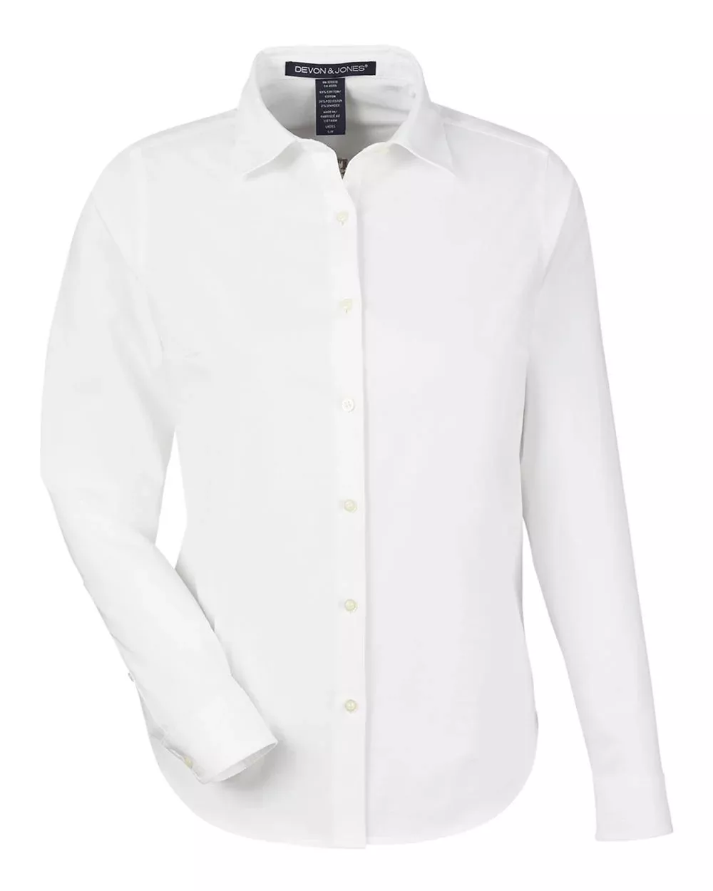 Devon & Jones Women's CrownLux Performance Spencer Poplin Dress Shirt