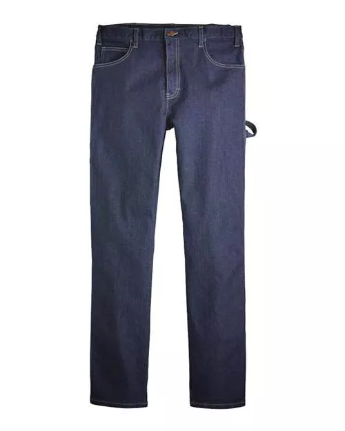 Dickies LU20EXT Men’s Industrial Carpenter Jeans (Extended Sizes) – 13.75 oz. 100% Cotton Garment-Washed Premium Denim