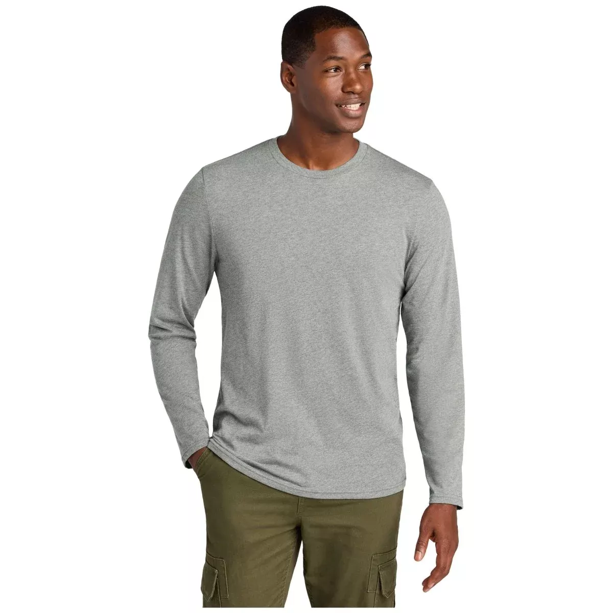 District DT185 Perfect Weight CVC Long Sleeve Tee