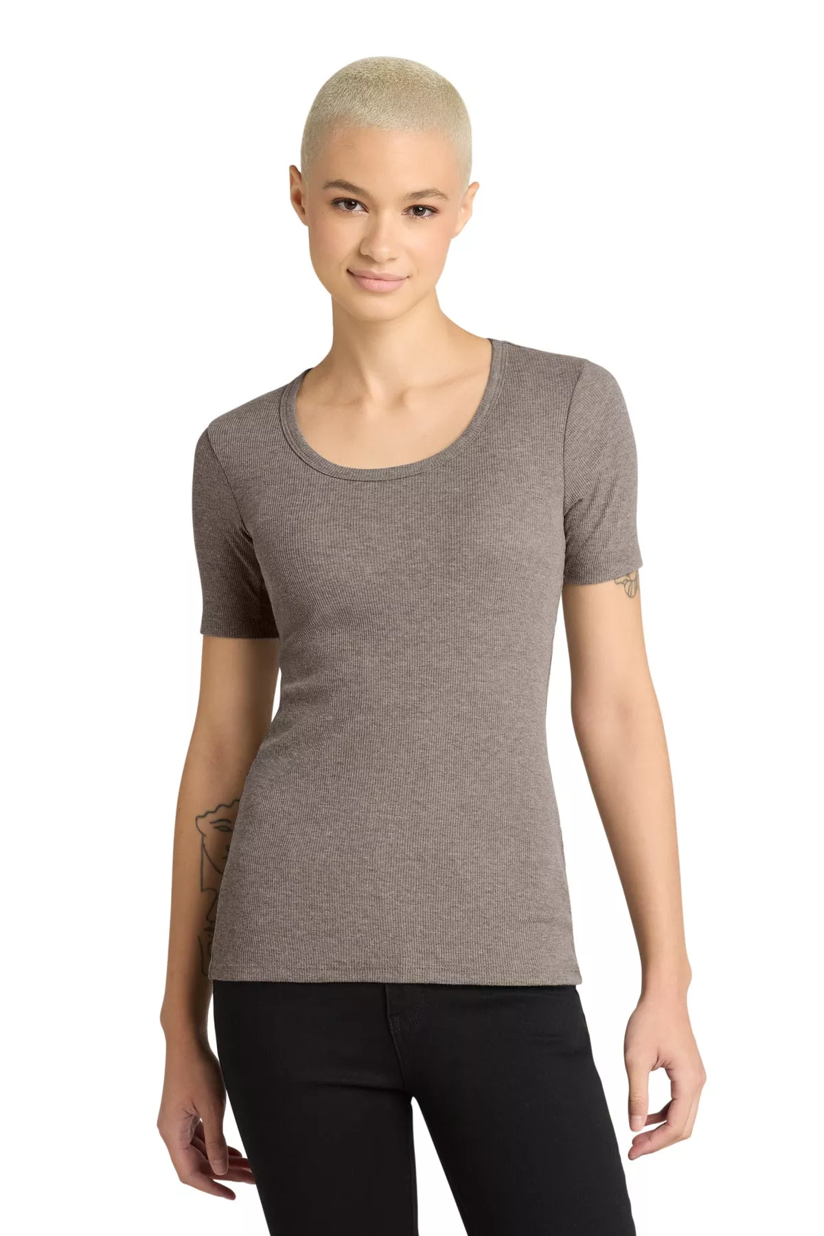 District DT6020 Women's V.I.T. Rib Scoop Neck Tee