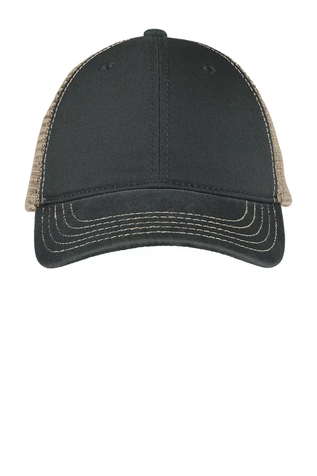 District Mens Adjustable Hat - Black/Khaki Brown