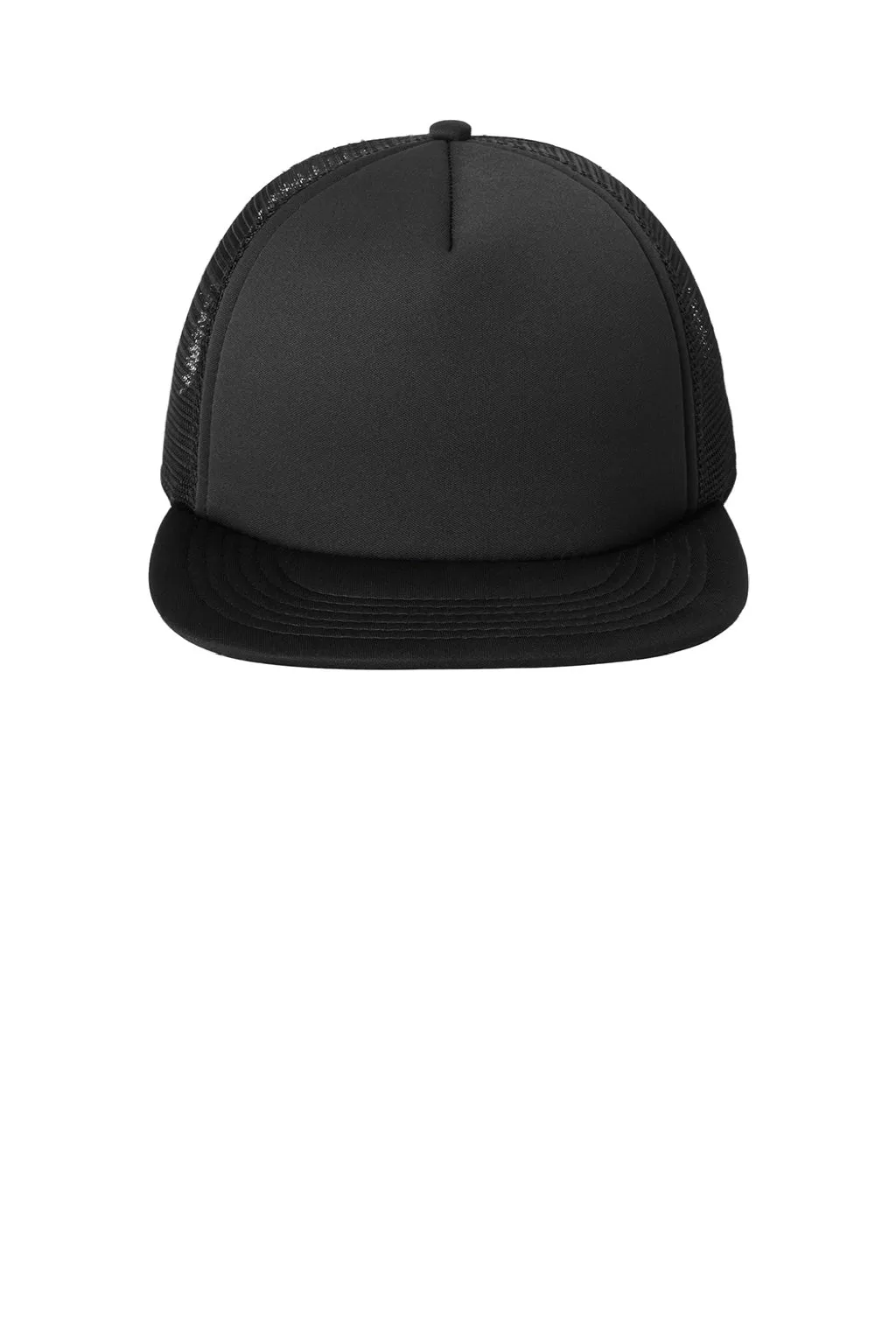 District Mens Flat Bill Snapback Trucker Hat - Black