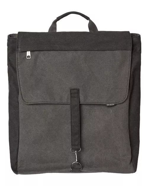 DRI DUCK 1048DD Commuter Backpack – 12 oz. 85/15 Cotton/Polyester Concrete Canvas | 18L | Padded Laptop Sleeve