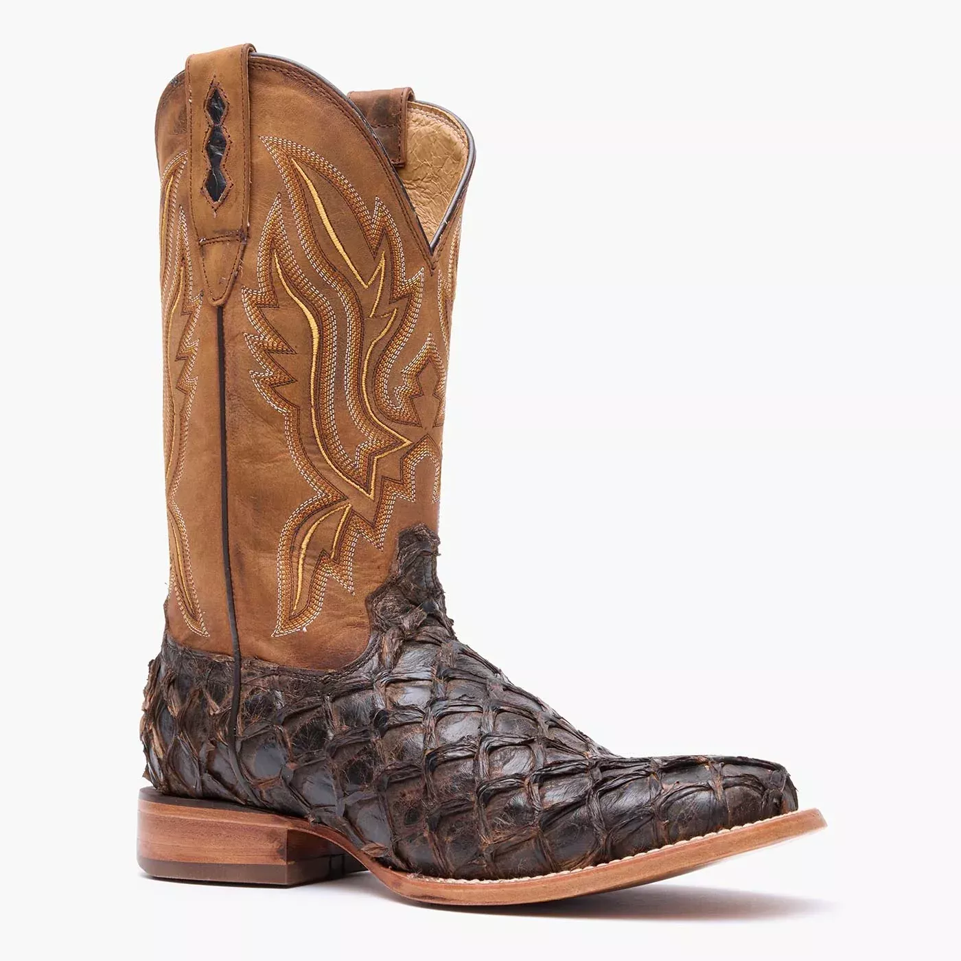 Durango Premium Exotics™ Square Toe Pirarucu Western Boots - Men's