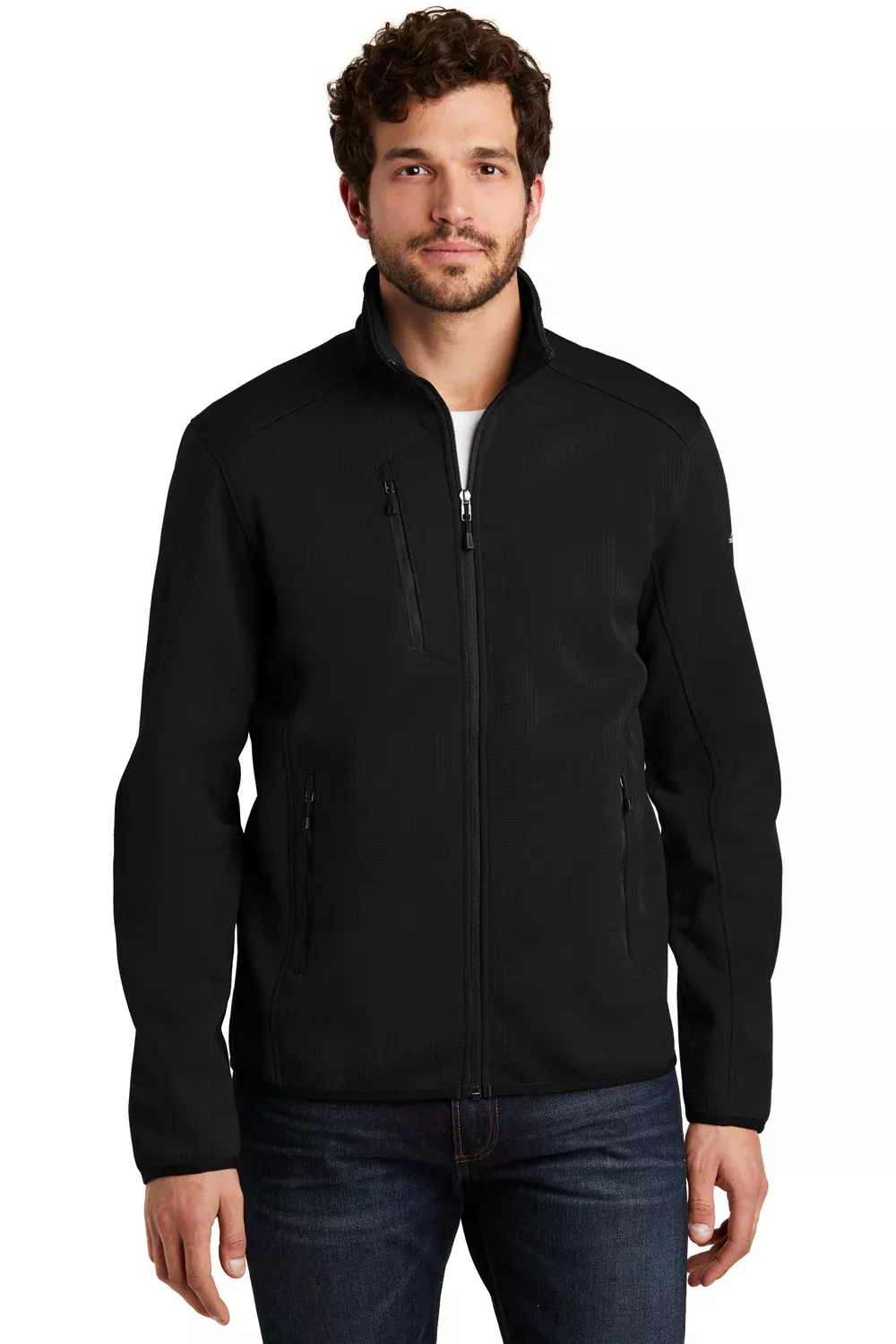 Eddie Bauer Mens Dash Pill Resistant Full Zip Jacket - Black