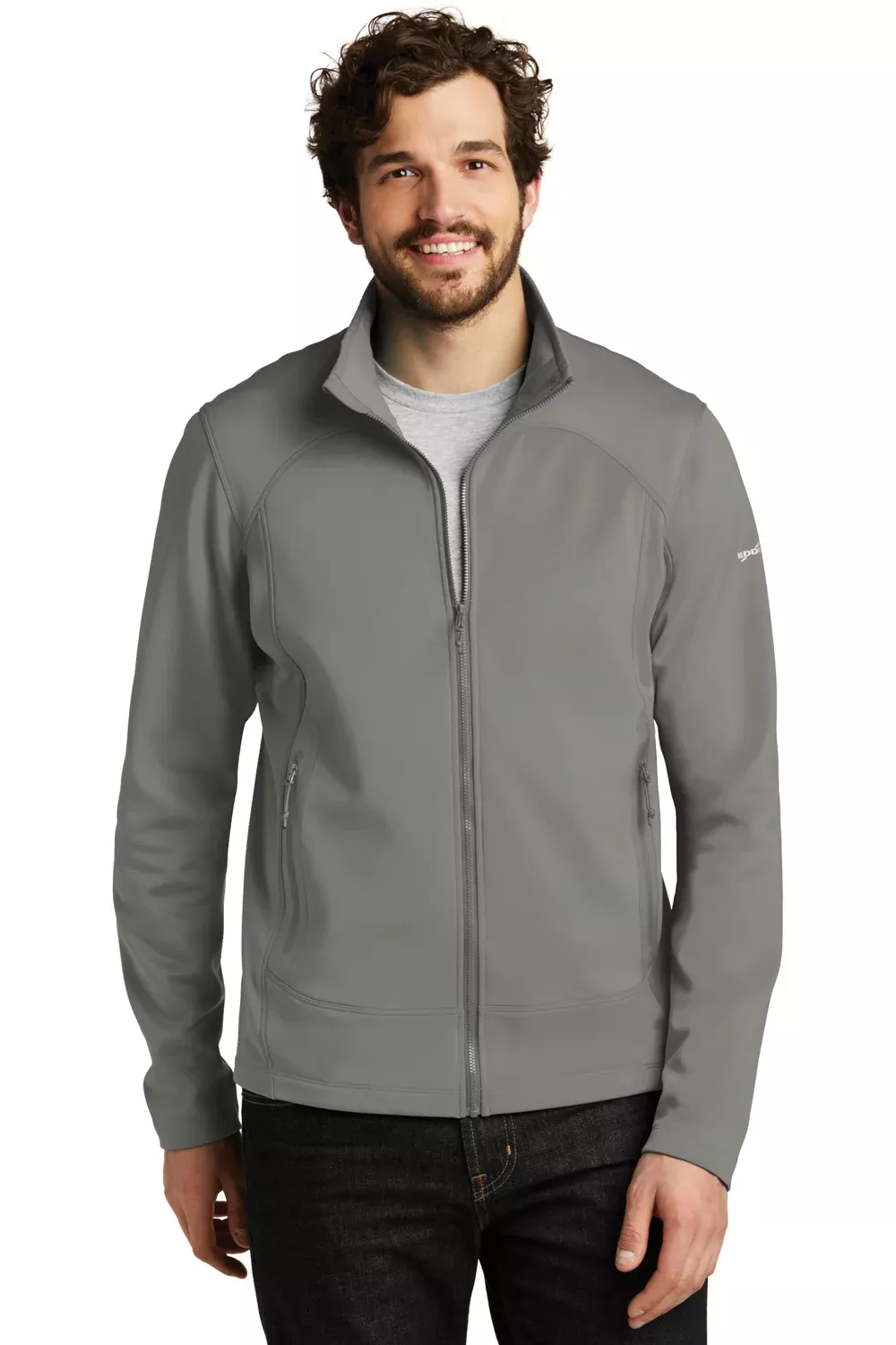 Eddie Bauer Mens Highpoint Pill Resistant Fleece Full Zip Jacket - Metal Grey