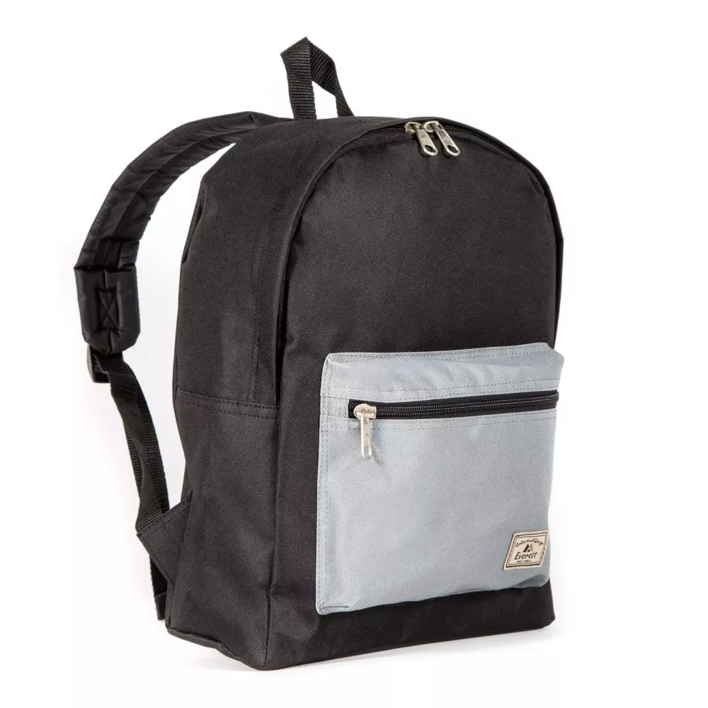 Everest Backpack Book Bag - Back to School Basic Color Block Style 1045CB