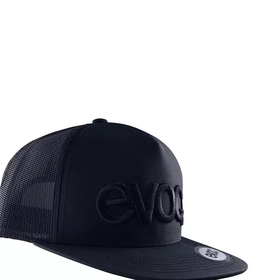 EVOC Trucker Cap Blackline – Black, Mesh Back, Adjustable Fit