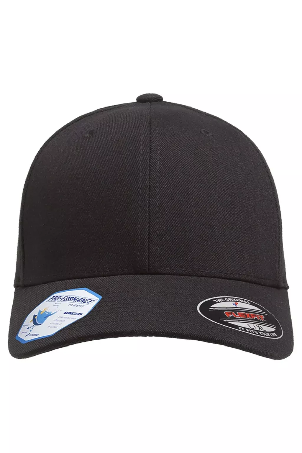 Flexfit Hats Mens Moisture Wicking Stretch Fit Hat - Black