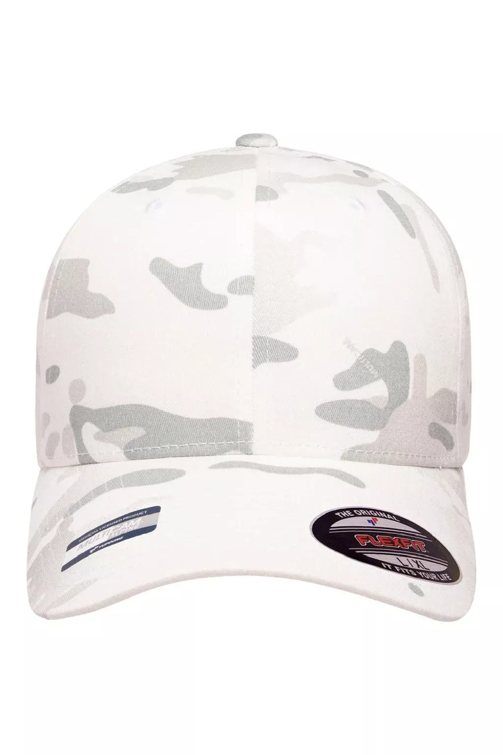 Flexfit Hats Mens Multicam Stretch Fit Hat - Alpine White Camo