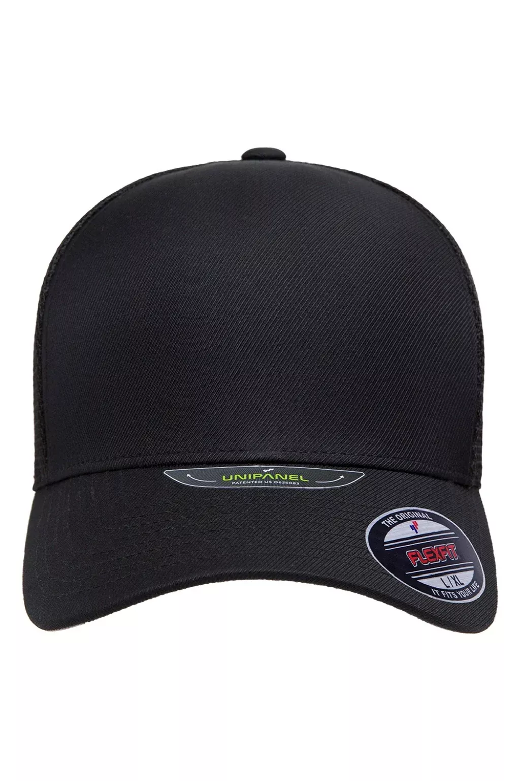 Flexfit Hats Mens UniPanel Stretch Fit Hat - Black
