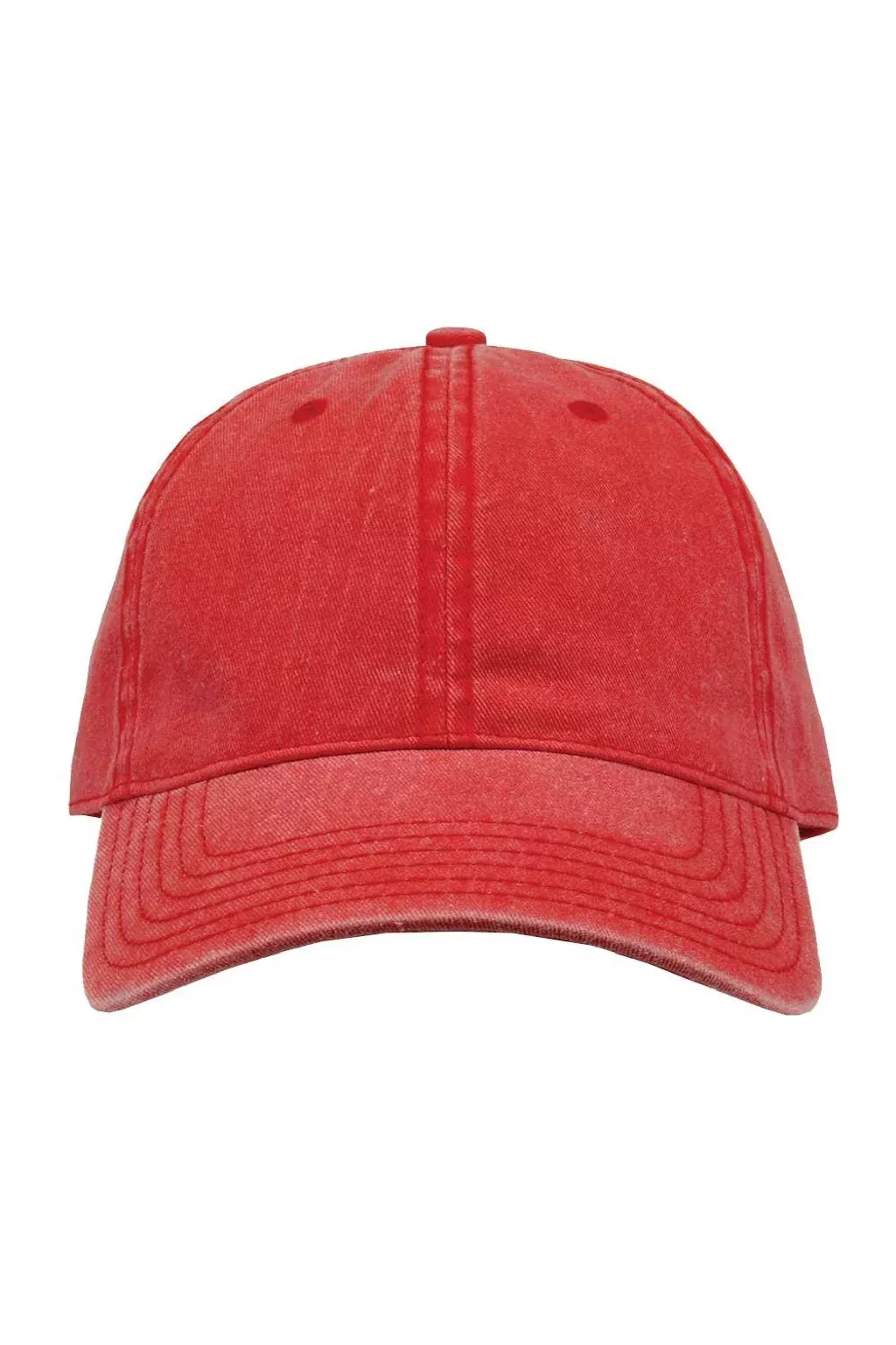 The Game Hats Mens Pigment Dyed Adjustable Hat - Red - Closeout