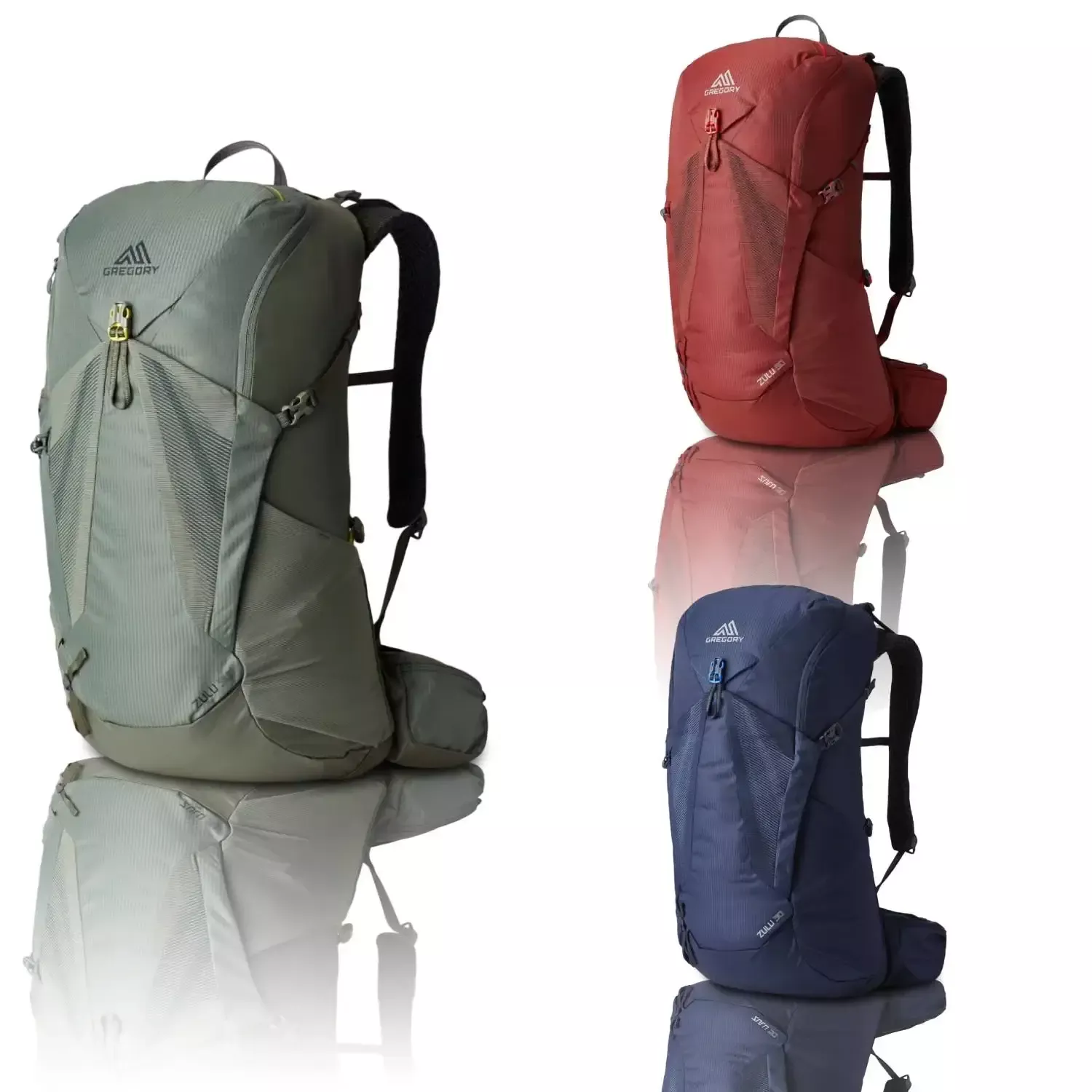 Gregory Zulu Men's Backpacking Pack – Ventilated, Adjustable Hiking Backpack - 30L | 45L | 55L | 65L