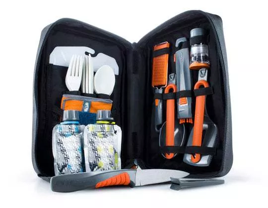 GSI Outdoors Destination Kitchen 24-Piece Set – Complete Cookware & Dining Set for Camping, Backpacking & Outdoor Dining