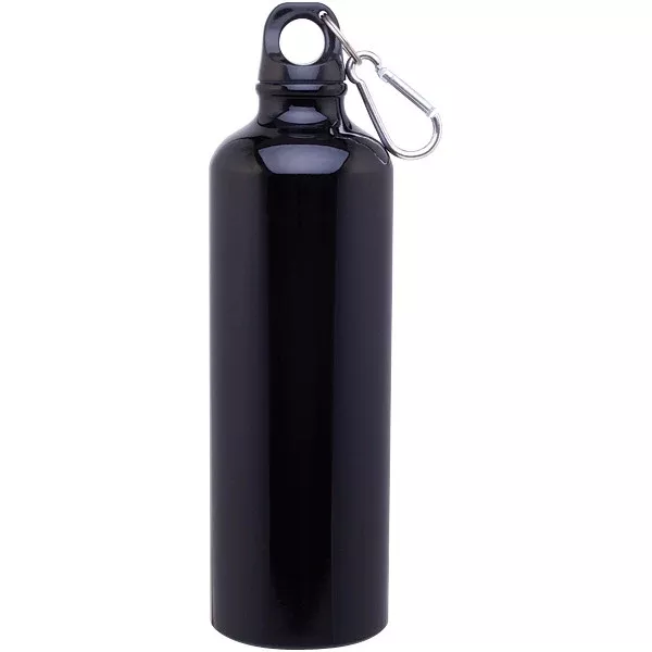 H2Go Black Aluminum Classic Water Bottle 24oz