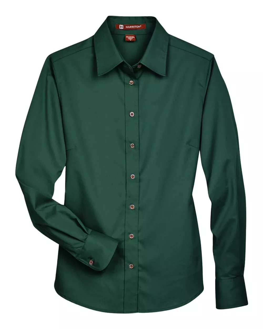 Harriton Women's Easy Blend™ Twill Dress Shirt with Stain-Release