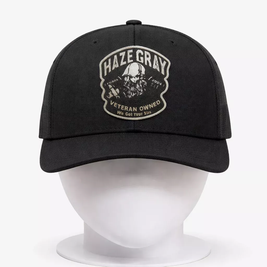 Haze Gray Cigars Engraved Patch Trucker Hat - 112