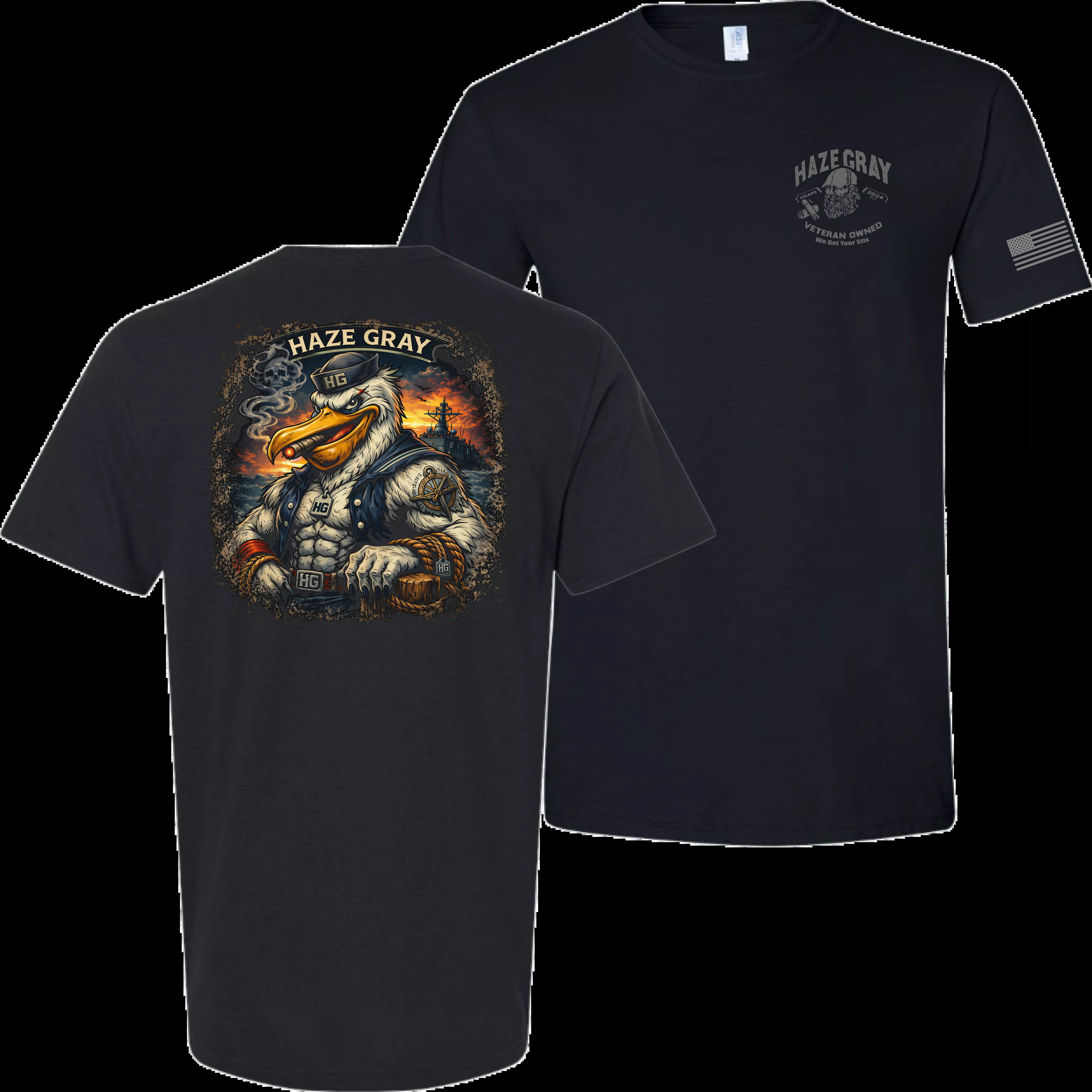 Haze Gray Sea Captain T-Shirt - 64000
