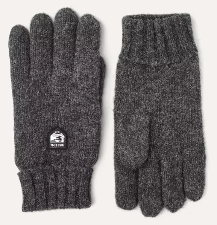 Hestra Basic Wool Gloves – Insulated Shetland Wool Knit Gloves for Everyday Cold Weather