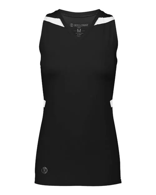 Holloway 221337 PR Max Compression Racerback Jersey – Women's 84/16 Polyester/Spandex 4-Way Stretch Singlet | XS–2XL