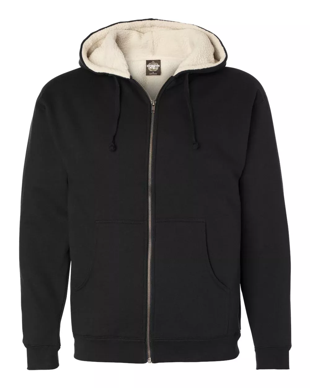 Independent Trading Co. Men's Sherpa-Lined Full-Zip Hooded Sweatshirt