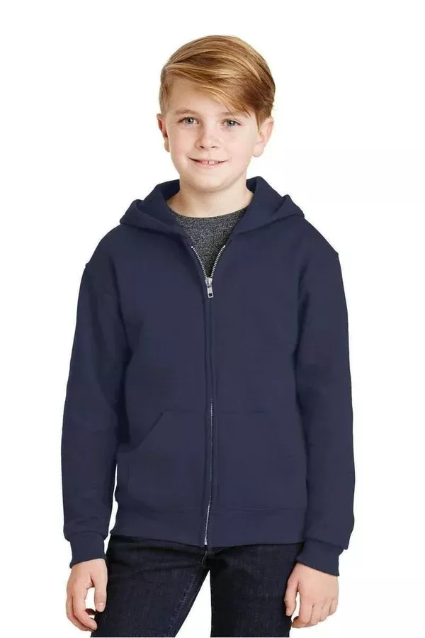 JERZEES 993B Youth Wholesale Full-Zip Hooded Sweatshirt