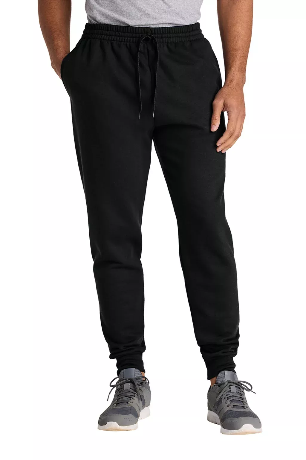 Jerzees Mens Ultimate CVC Jogger Sweatpants w/ Pockets - Black Ink