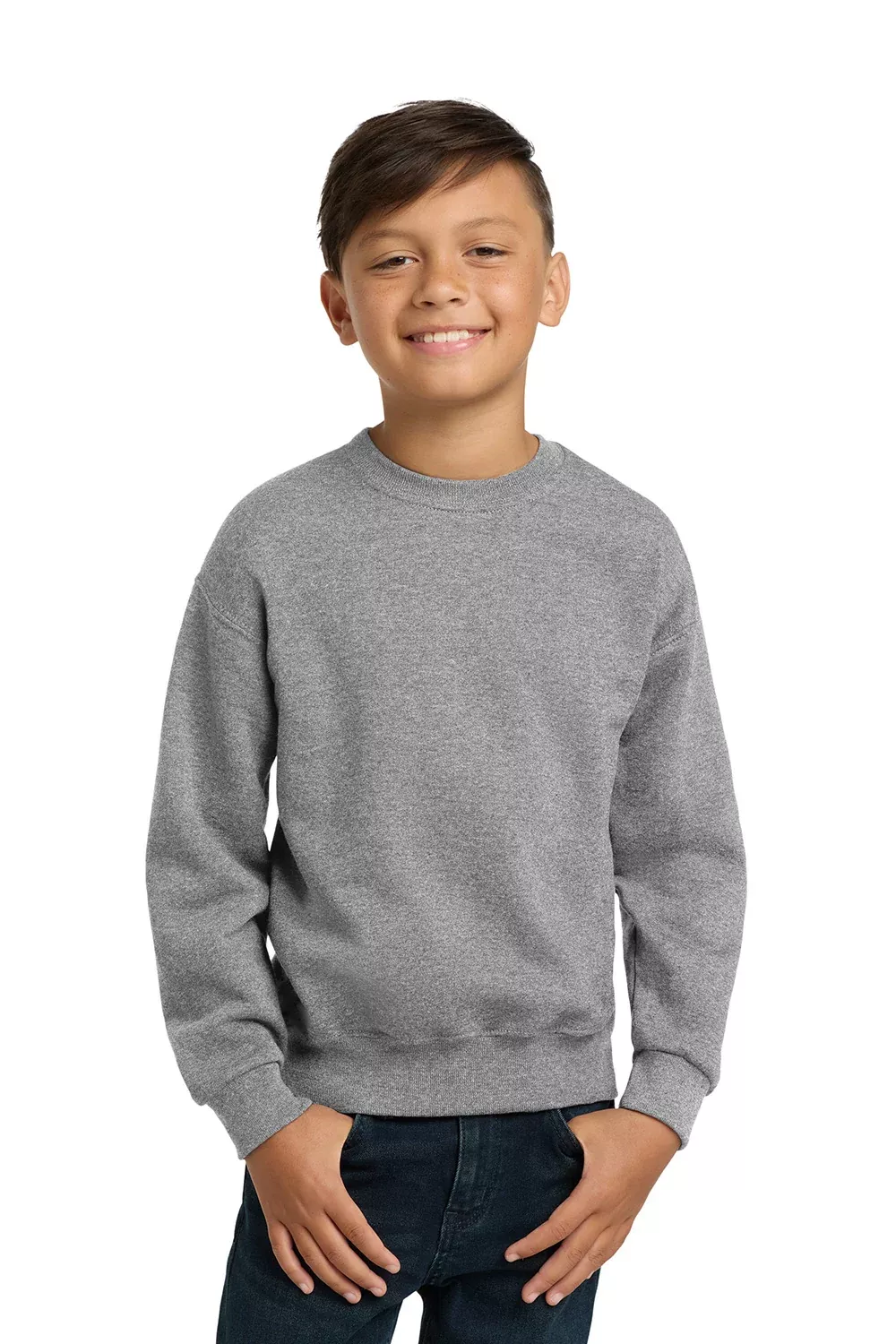 Jerzees Youth NuBlend Fleece Crewneck Sweatshirt - Oxford Grey