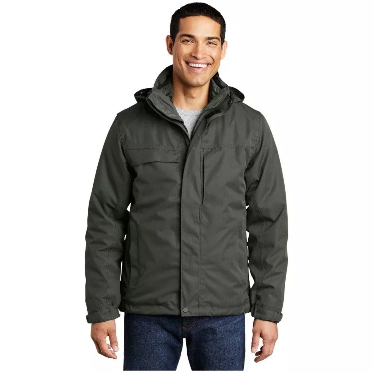 Joe's USA Men's Herringbone 3-in-1 Parka