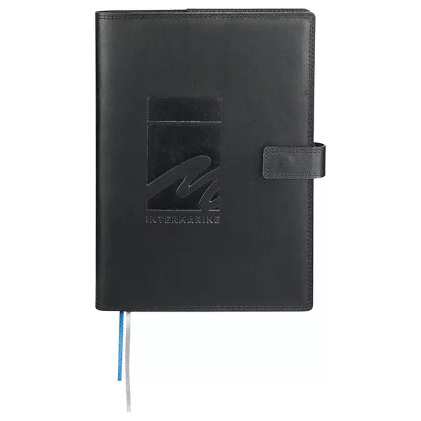 JournalBooks Black Uptown Refillable Leather Notebook