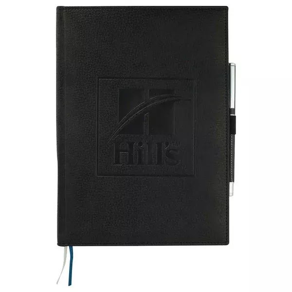 JournalBooks Black Vicenza Large Bound Notebook (pen not included)