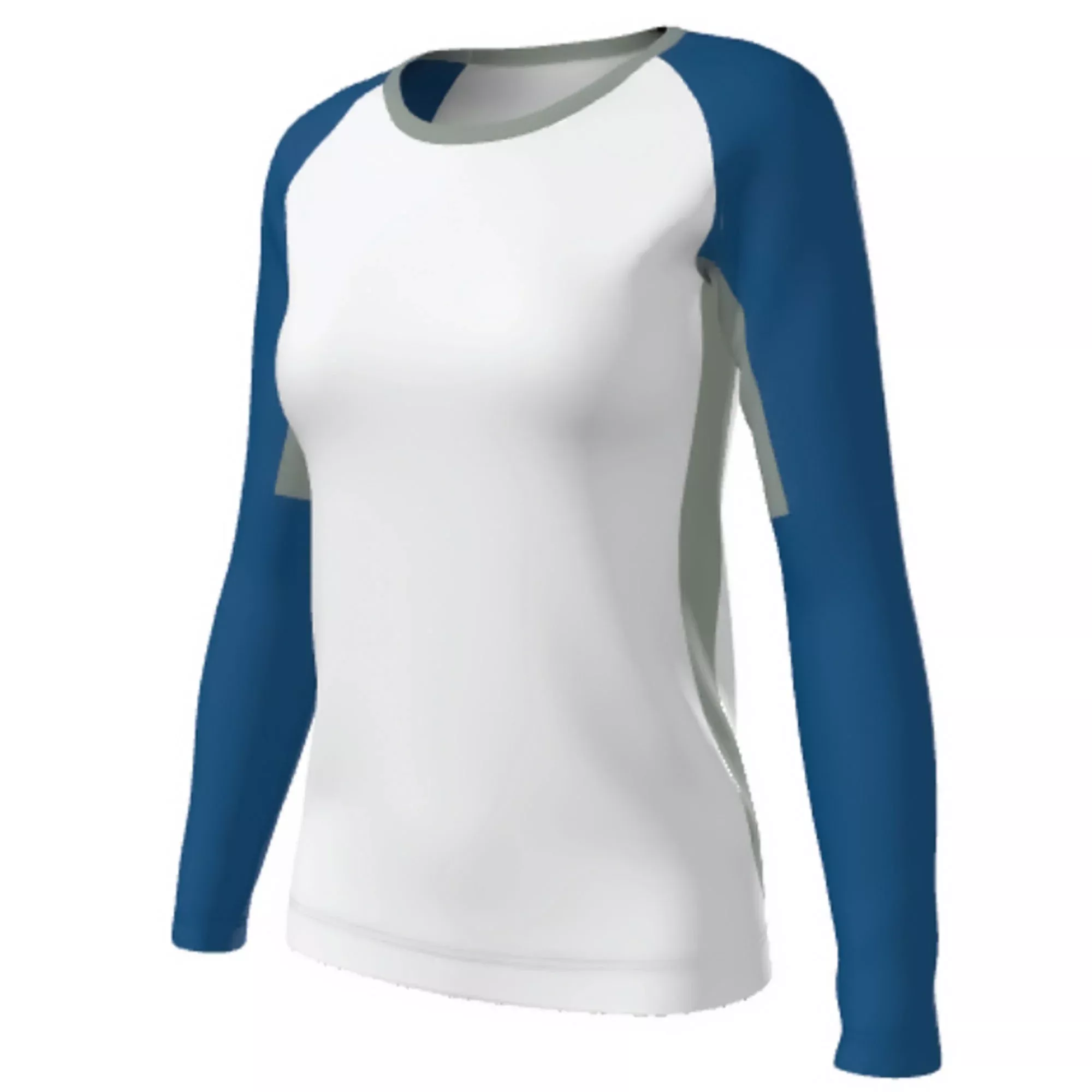 Juice Crew Neck Raglan Long Sleeve Fitted Volleyball Jersey - Sublimated